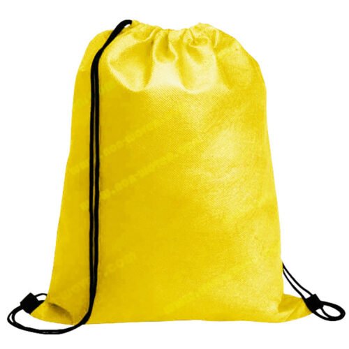 PP Spunbond Nonwoven Drawsting Bag Yellow