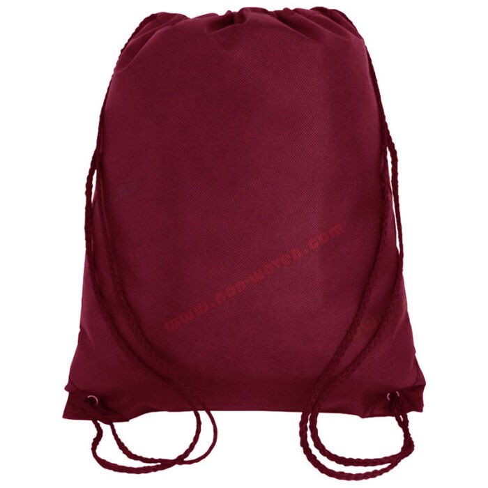 PP Spunbond Nonwoven Drawsting Bag Burgundy - Image 5