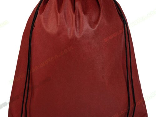 PP Spunbond Nonwoven Drawsting Bag Burgundy