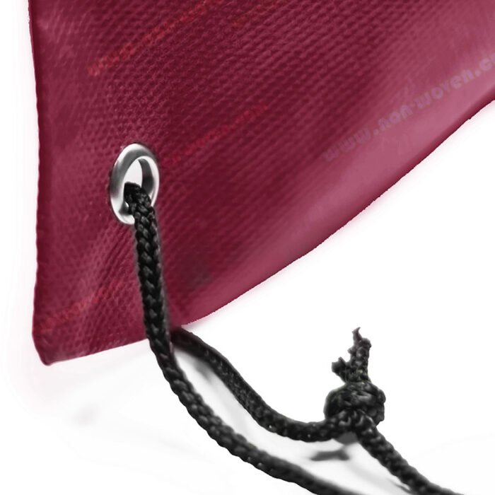 PP Spunbond Nonwoven Drawsting Bag Burgundy - Image 4