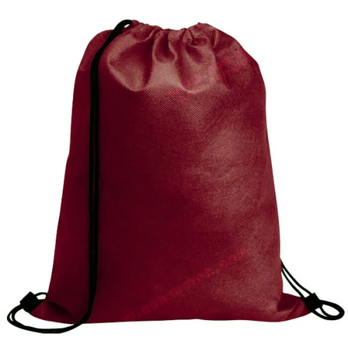 PP Spunbond Nonwoven Drawsting Bag Burgundy - Image 3