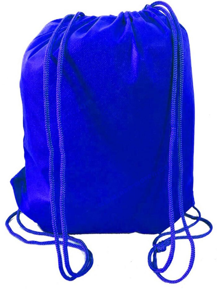PP Spunbond Nonwoven Drawsting Bag Blue - Image 3