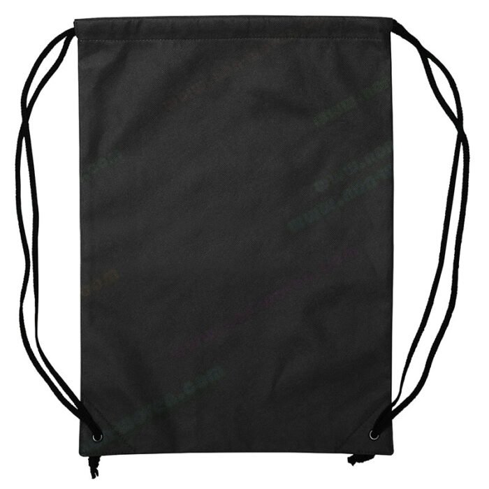 PP Spun-bond Non-woven Drawsting Bag Black - Image 5