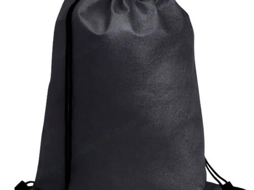 PP Spun-bond Non-woven Drawsting Bag Black