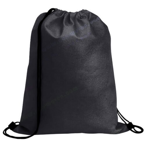 PP Spun-bond Non-woven Drawsting Bag Black