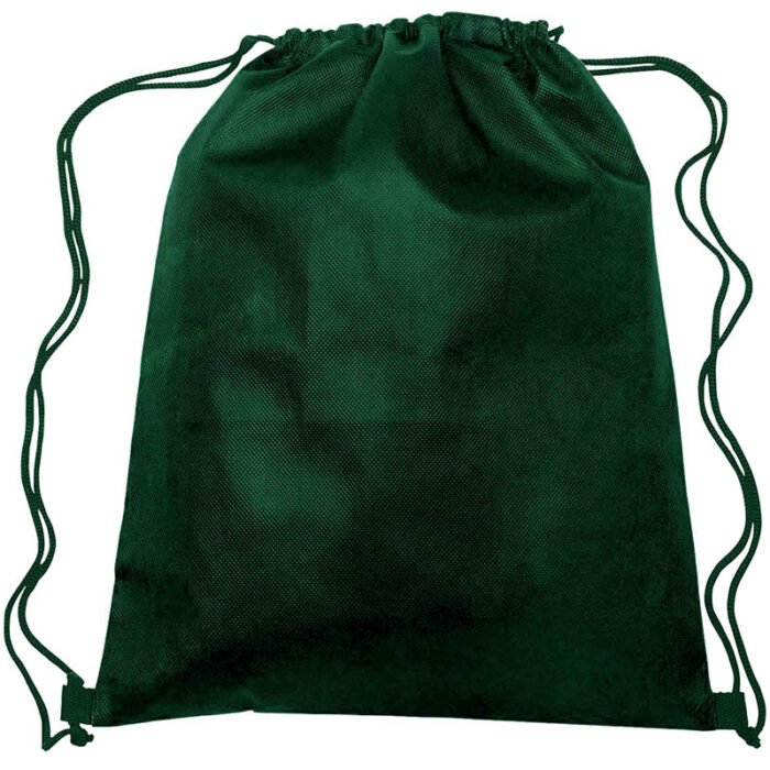 PP Spunbond Non woven Drawsting Bag Dark Green - Image 2