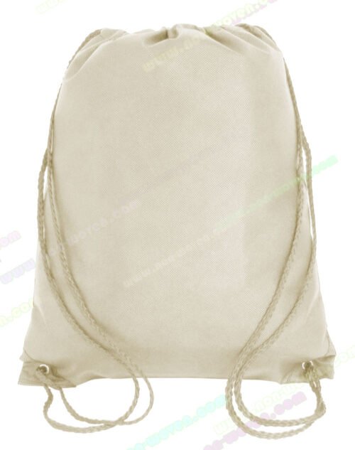 PP Spunbond Nonwoven Drawsting Bag Khaki