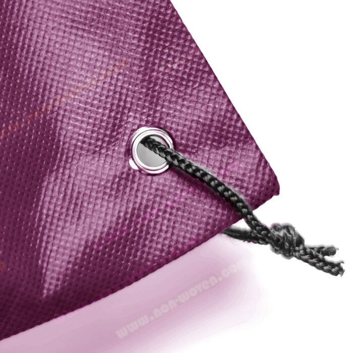 PP Spunbond Nonwoven Drawsting Bag Maroon - Image 6