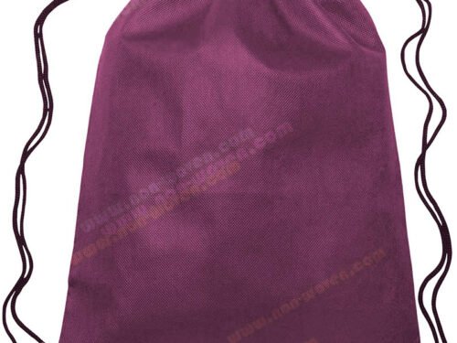 PP Spunbond Nonwoven Drawsting Bag Maroon