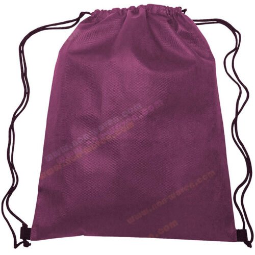 PP Spunbond Nonwoven Drawsting Bag Maroon