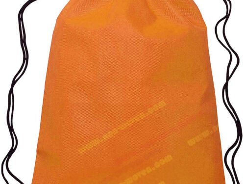 PP Spunbond Nonwoven Drawsting Bags Orange