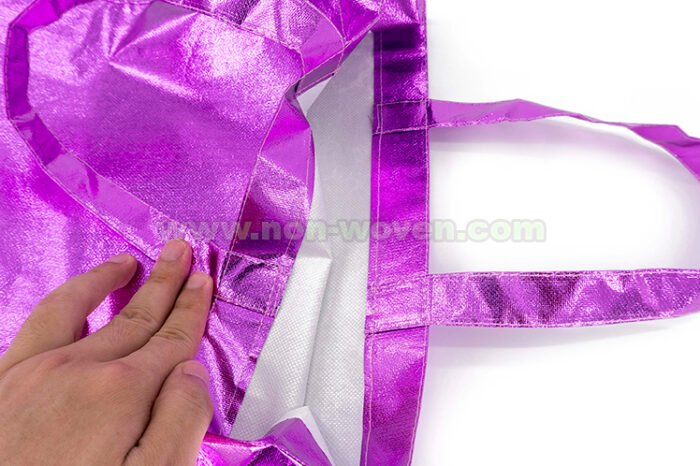 PP Laminated Nonwoven Bag Purple - Image 3