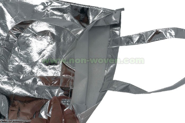 Laminated Non woven Bag Silver - Image 2
