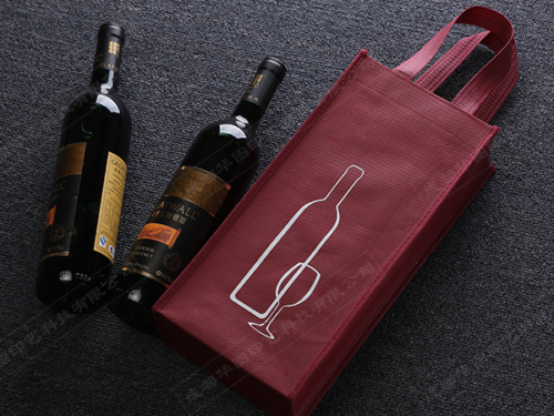 PP Spunbond Non woven Wine Bag Burgundy