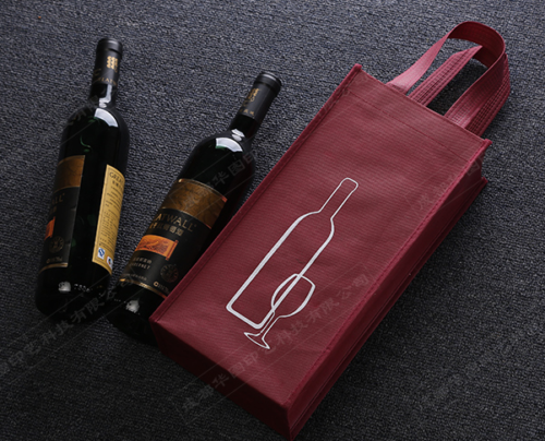 PP Spunbond Non woven Wine Bag Burgundy