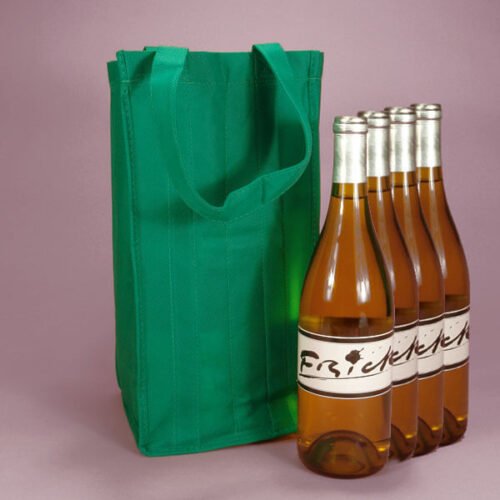 PP Non woven Wine Bag Green