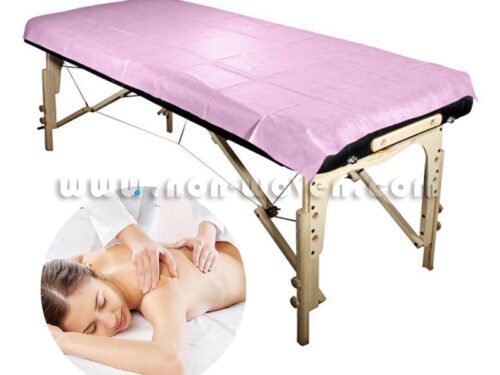 Disposable Spa Non woven Bed Sheets Pink