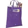 foldable nonwoven bag 5# purple (3) Eco-Friendly Foldable Nonwoven Shoulder Bag Purple