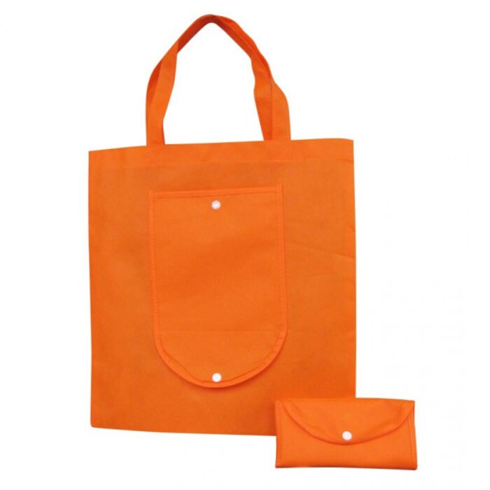 Foldable Nonwoven Shopping Bag Orange - Image 6