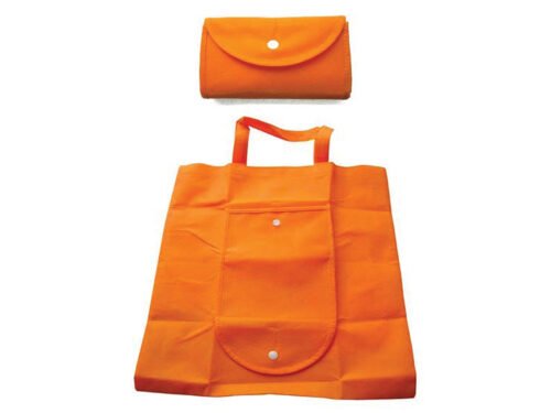 Foldable Nonwoven Shopping Bag Orange