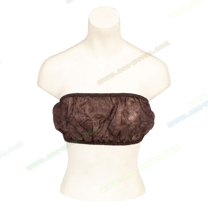 Disposable PP Non woven Bra Brown - Image 4