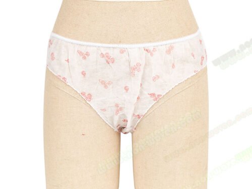 Pink Printed Non-woven Disposable Briefs