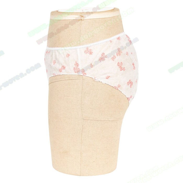 Pink Printed Non-woven Disposable Briefs - Image 3