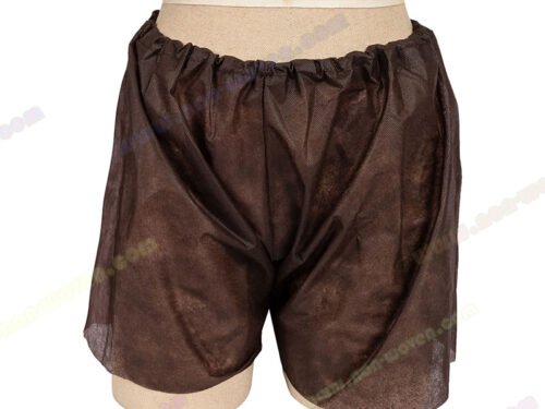 Non woven Disposable Shorts Brown